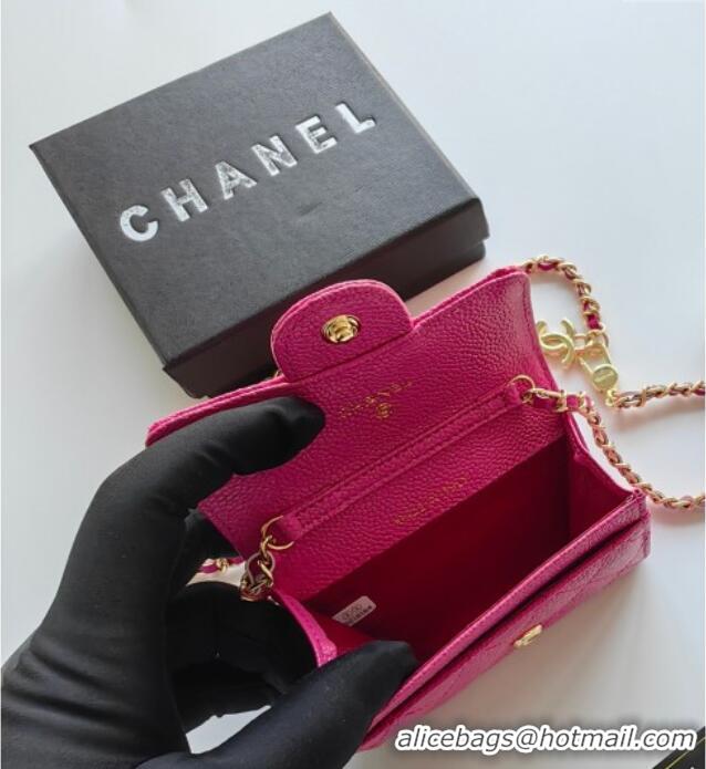 Top Quality Chanel Chain Belt with Pouch in Grainy Leather 2015025 Rosy 2025
