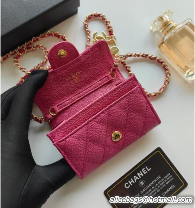 Top Quality Chanel Chain Belt with Pouch in Grainy Leather 2015025 Rosy 2025