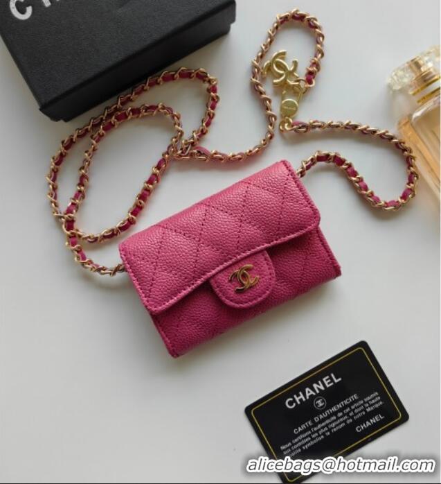 Top Quality Chanel Chain Belt with Pouch in Grainy Leather 2015025 Rosy 2025