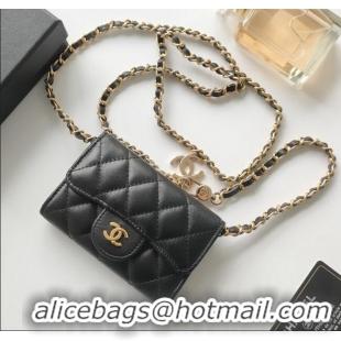 Low Cost Chanel Chain Belt with Pouch in Smooth Leather 2015025 Black/Gold 2025
