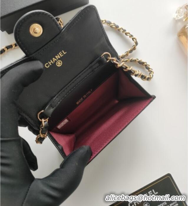 Low Cost Chanel Chain Belt with Pouch in Smooth Leather 2015025 Black/Gold 2025