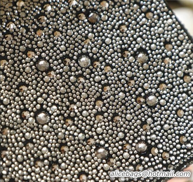 Top Grade Chanel Strass Mini Classic Flap Bag CH122602 Black 2026