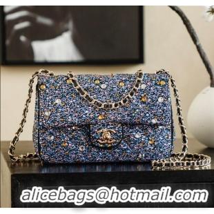 Grade Design Chanel Strass Mini Classic Flap Bag CH122603 Blue 2026