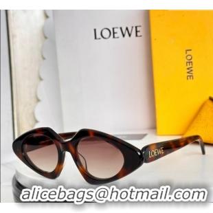Luxury Cheap Loewe Sunglasses LW40185I Brown/Pink 2025