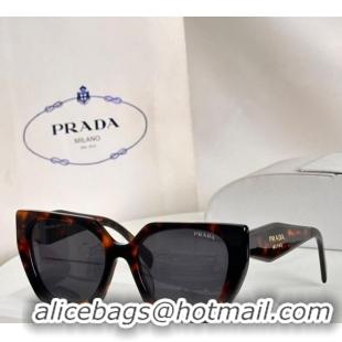 Good Quality Prada Sunglasses SPR15W Brown/Grey 2025