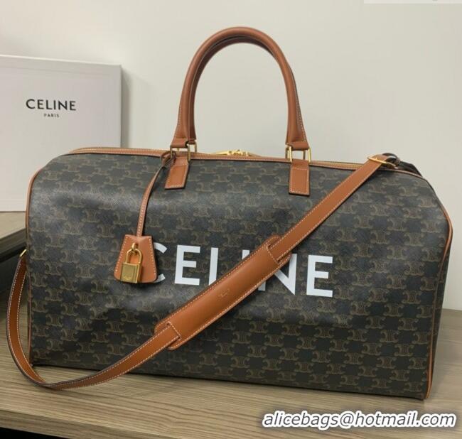 Top Quality Celine LARGE VOYAGE BAG IN TRIOMPHE CANVAS 191472 Tan