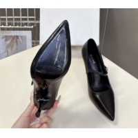 Durable Celine Judy Strappy Mary Janes Pumps 8.5cm in Calfskin Leather Black 1024078