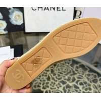 Hot Style Chanel Corduroy & Grosgrain Flat Espadrilles G46515 Beige 2025