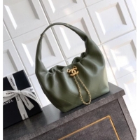 Promotional Chanel Calfskin Leather Hobo Handbag AS5976 Green 2025