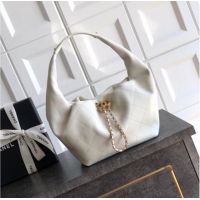 Good Looking Chanel Calfskin Leather Hobo Handbag AS5976 White 2025