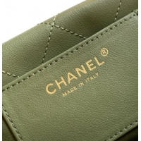 Famous Brand Chanel Calfskin Leather Large Hobo Handbag AS5967 Green 2025