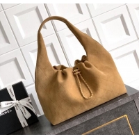 Famous Brand Chanel Suede Large Hobo Handbag AS5967 Brown 2025