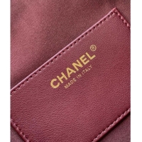 Traditional Specials Chanel Calfskin Leather Large Hobo Handbag AS5967 Dark Burgundy 2025