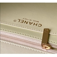 Top Design Chanel Lambskin Leather Flap Bag with Chain Top Handle AS5814 Yellow 2025