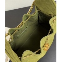Buy Inexpensive Chanel 25 Suede Small Hobo bag AS5293 Green 2025