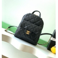 Top Grade Chanel Calfskin Leather Backpack Bag AS5793 Black 2025