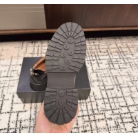 Popular Style Chanel Calfskin Leather Laced-up Shoes 5cm Brown 2025 CH103101 1031095