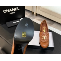 Good Looking Chanel Lambskin Leather Pumps with CC Foldover Brown 2025 G46692 1031122