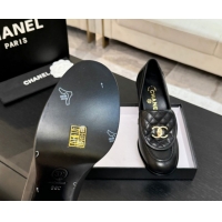 Grade Chanel Lambskin Leather Pumps with CC Foldover Black 2025 G46692 1031123