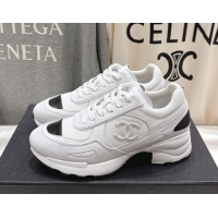 Sumptuous Chanel Suede and Mesh Sneakers White 2025 G46872 1031138