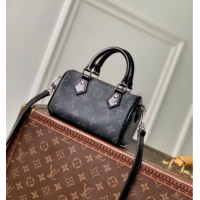 Buy Discount Louis Vuitton Nano Speedy Bag in Black Monogram Eclipse Canvas M26573 2025