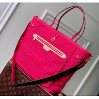 Shop Discount Louis Vuitton Neverfull Bandouliere Inside Out MM Tote bag Monogram Canvas/Pondichery Pink Textile M12707 