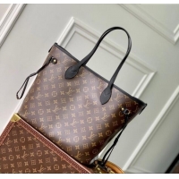 Shop Discount Louis Vuitton Neverfull Bandoulière Inside Out MM Tote bag Monogram Canvas/Black Leather M14994 2025