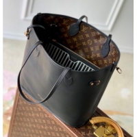 Shop Discount Louis Vuitton Neverfull Bandoulière Inside Out MM Tote bag Monogram Canvas/Black Leather M14994 2025