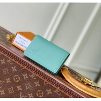 Shop Discount Louis Vuitton Pocket Organizer Wallet in Waxy calfskin leather M25953 Blue 2025