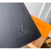 Traditional Discount Louis Vuitton Brazza Wallet in Grained Leather M83126 Black 2025