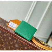 Buy Discount Louis Vuitton Multiple Wallet in Waxy calfskin M25947 Green 2025
