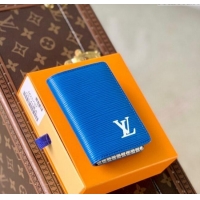 Affordable Price Louis Vuitton Pocket Organizer Wallet in Epi Leather M25798 Blue 2025