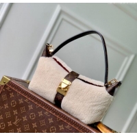 Best Price Louis Vuitton Pochette Mia Shoulder Bag in Creme White Shearling M26245 2025