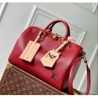 Top Quality Louis Vuitton Speedy Soft 30 Bag in Calfskin leather M25766 Plum Red 2025