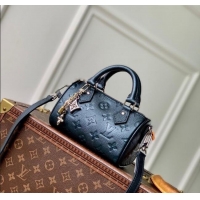 Promotional Louis Vuitton Nano Speedy Bag in Monogram Leather Shimmery M26510 Ink Blue 2025