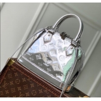 Affordable Price Louis Vuitton Alma BB bag in Silver Coated canvas M26335 2025