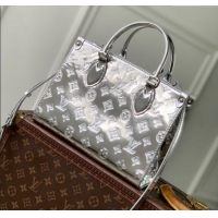 Reasonable Price Louis Vuitton Onthego Small Tote bag in Silver Coated canvas M26373 2025