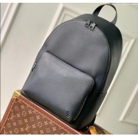 Best Quality Louis Vuitton Mens Discovery Work Backpack bag in Waxy calfskin M15259 Black 2025
