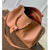 Best Price Louis Vuitton Mens Keepall Bandouliere 50 Travel bag in Waxy calfskin M26065 Tan Brown 2025