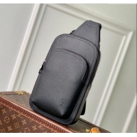 Well Crafted Louis Vuitton Mens Avenue Slingbag PM bag in Waxy calfskin M15255 Black 2025