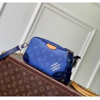 Best Price Louis Vuitton Mens Trocadero Wearable Wallet Bag in Monogram Heritage Canvas M26826 Ocean Blue 2025