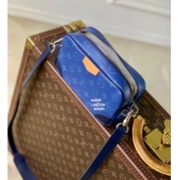 Best Price Louis Vuitton Mens Trocadero Wearable Wallet Bag in Monogram Heritage Canvas M26826 Ocean Blue 2025