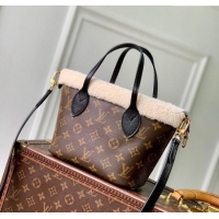 Best Price Louis Vuitton Neverfull Bandouliere Inside Out BB Bag in Monogram Canvas and Shearling M26315 2025
