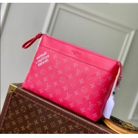 Super Quality Louis Vuitton Pochette Voyage Souple Pouch in Monogram Heritage Canvas M12665 Pink 2025