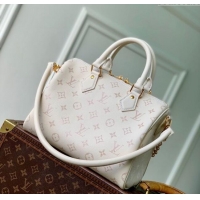Top Quality Louis Vuitton Speedy Bandouliere 25 Bag in Monogram Leather M26690 White 2025