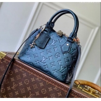Reasonable Price Louis Vuitton Alma BB bag in Shimmery M26686 Ink Blue Leather 2025