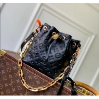 Most Popular Louis Vuitton Coussin Bucket bag in Black Lamb leather M26216 2025