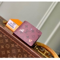 Top Quality Louis Vuitton Multiple Wallet in Monogram Forest Canvas M27057 Burgundy 2025