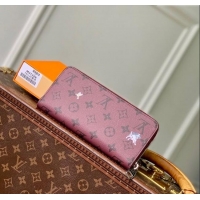 Promotional Louis Vuitton Zippy Horizontal Wallet in Monogram Forest Canvas M27226 Burgundy 2025