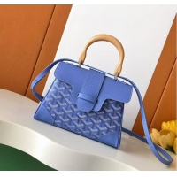Top Quality Goyard Mini Saigon Souple Bag With Chevroches Calfskin 8005 Blue